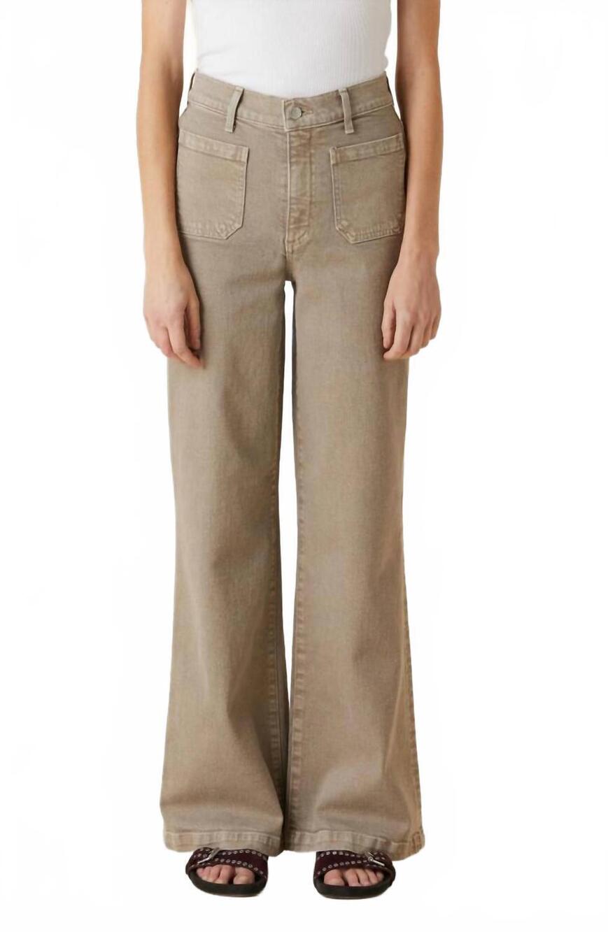 NEW LE JEAN virginia wideleg jean in sandstone